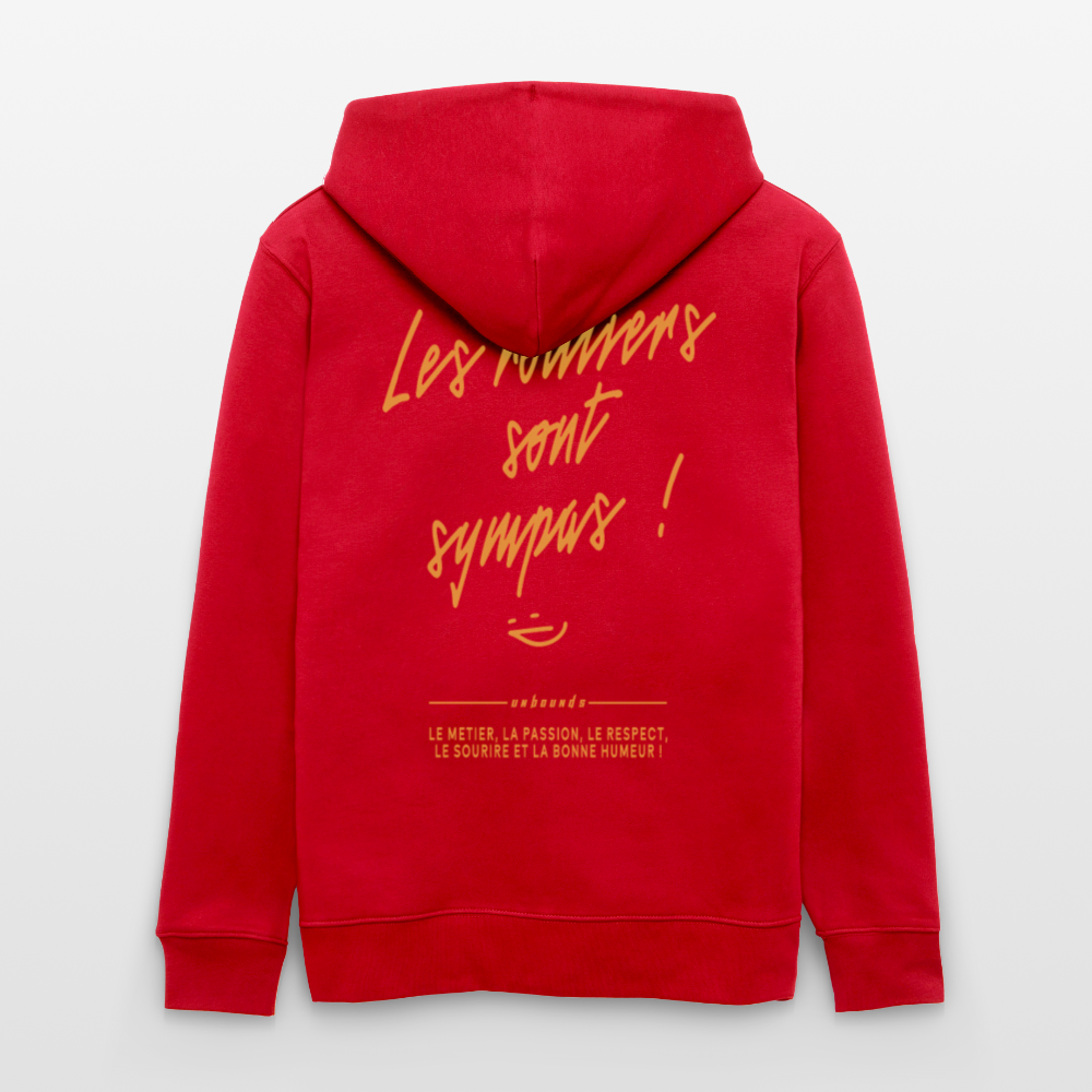 LES ROUTIERS SONT SYMPAS - Zipped Hoodie - red