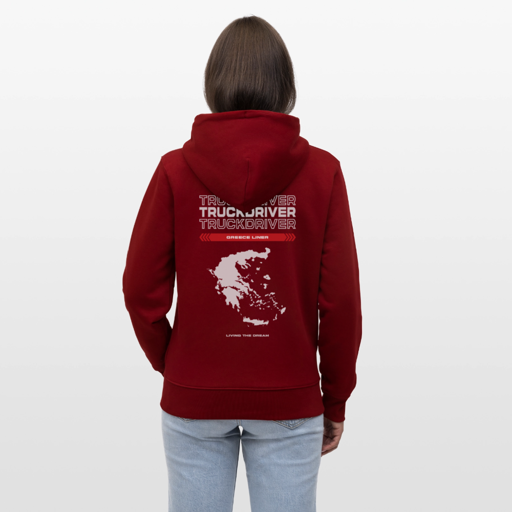 GREECE Liner - Zipped Hoodie - burgundy