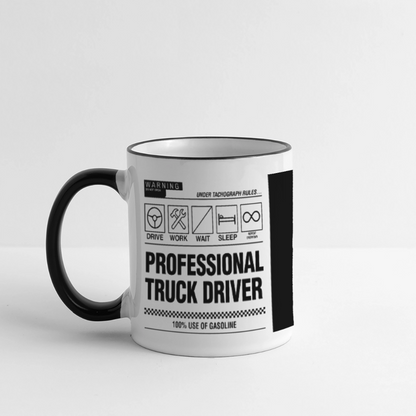 TRUCKER LABEL - Coffee Mug - white/black