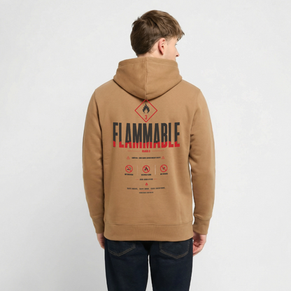 FLAMMABLE ADR V2 - Hoodie - latte