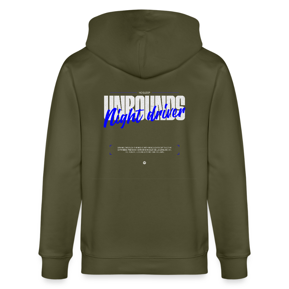 NIGHT DRIVER - Zipped Hoodie - khaki