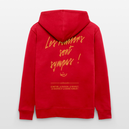 LES ROUTIERS SONT SYMPAS - Zipped Hoodie - red