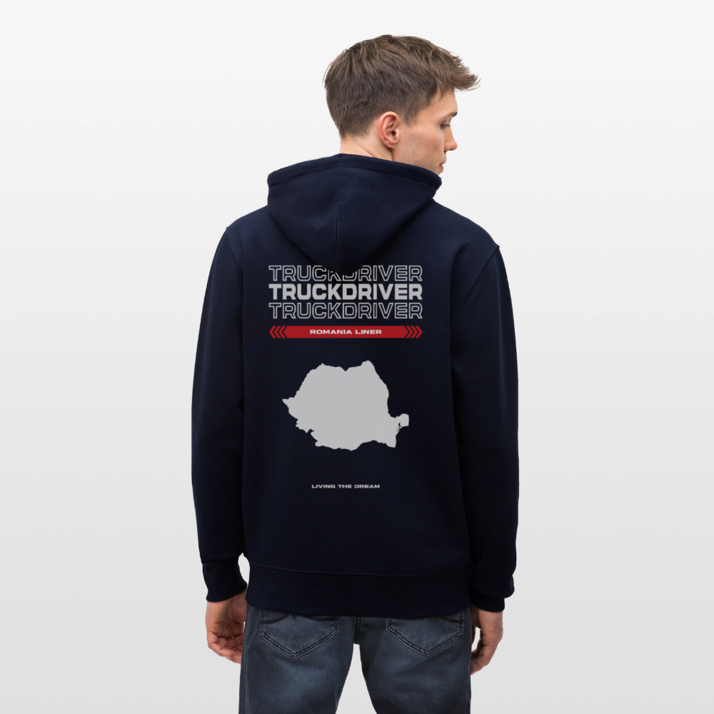 ROMANIA Liner - Zipped Hoodie - navy