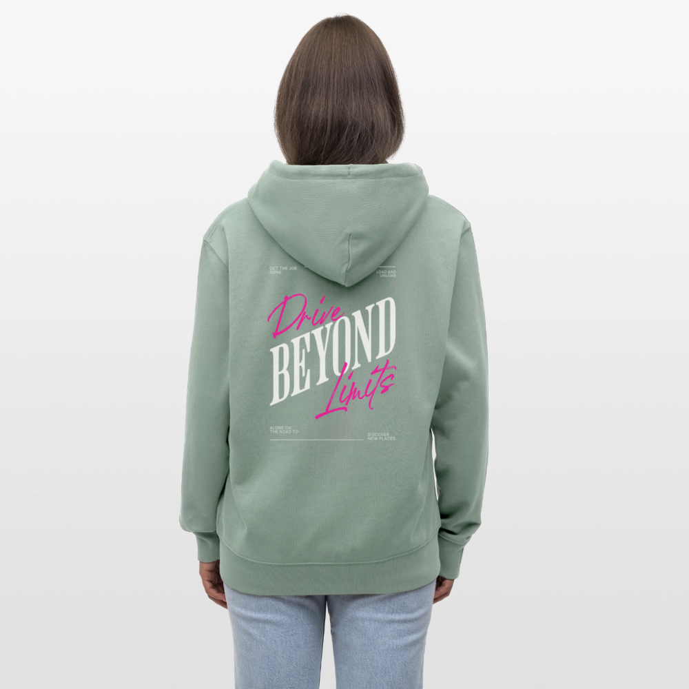 BEYOND LIMITS - Zipped Hoodie - aloe