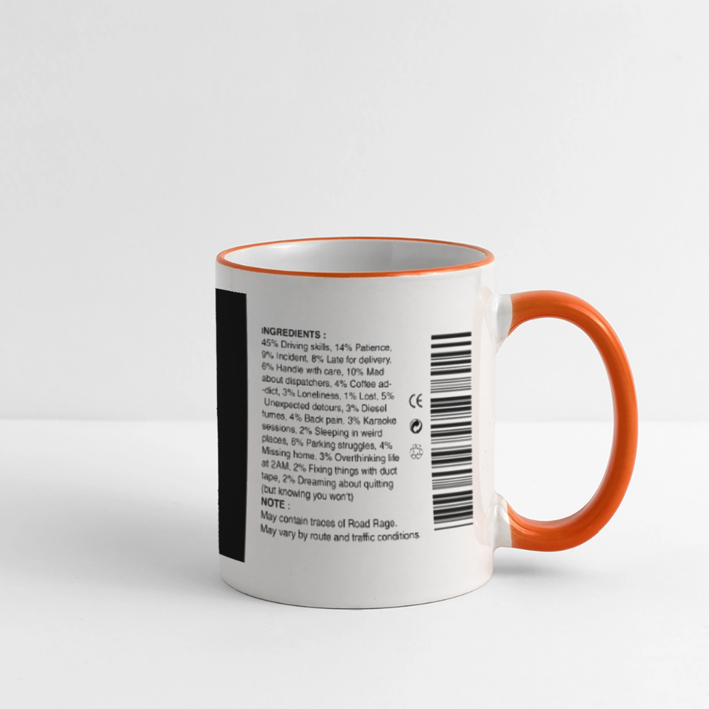 TRUCKER LABEL - Coffee Mug - white/orange