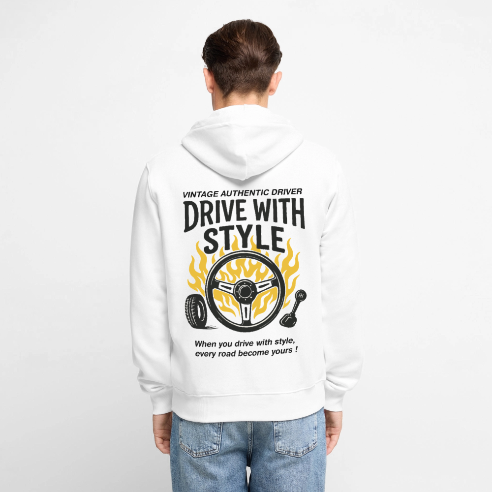 AUTHENTIC DRIVER - Zipped Hoodie - white