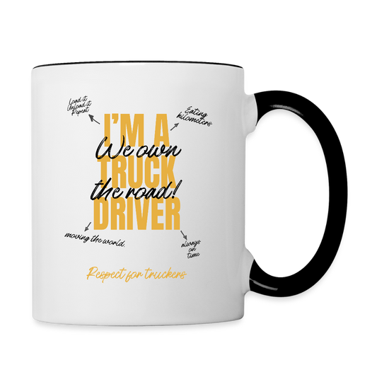 RESPECT TRUCKER - Coffee Mug - white/black