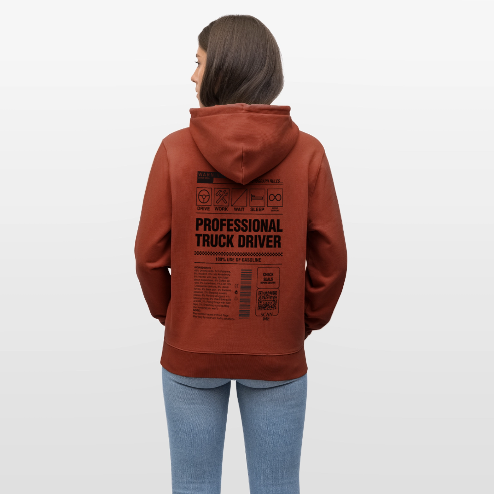 TRUCKER LABEL - Hoodie - heritage brown