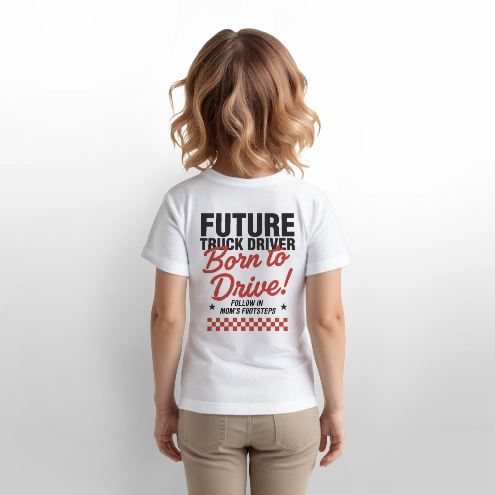 BORN TO DRIVE (MOM) - T-shirt for Kids - white