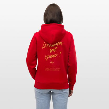 LES ROUTIERS SONT SYMPAS - Zipped Hoodie - red