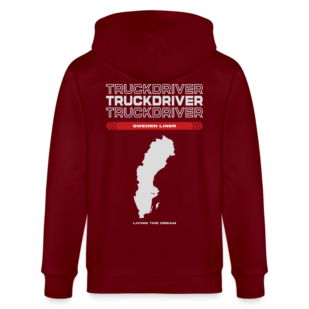 SWEDEN Liner - Zipped Hoodie - burgundy