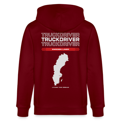 SWEDEN Liner - Zipped Hoodie - burgundy