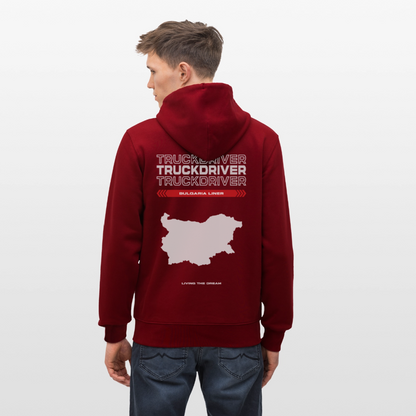 BULGARIA Liner - Zipped Hoodie - burgundy