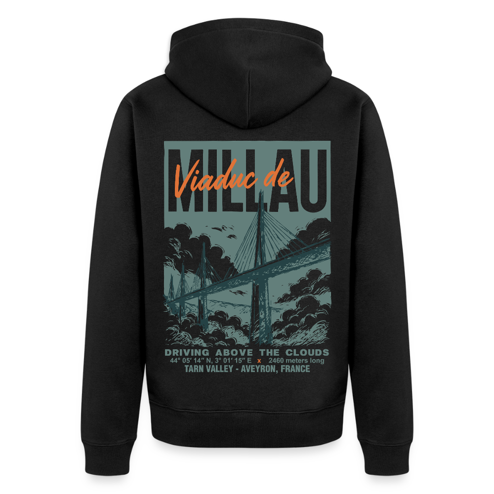 VIADUC DE MILLAU - Zipped Hoodie - black