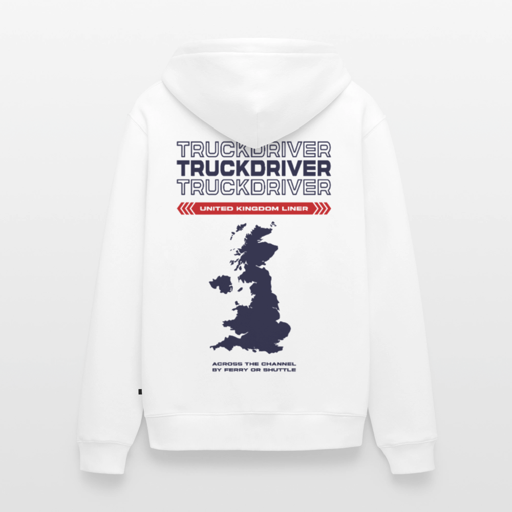 UK Liner - Zipped Hoodie (White) - white