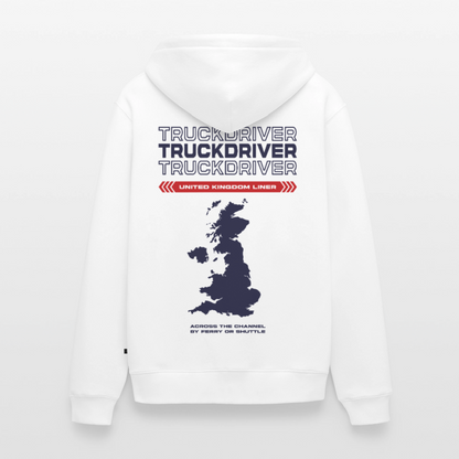 UK Liner - Zipped Hoodie (White) - white