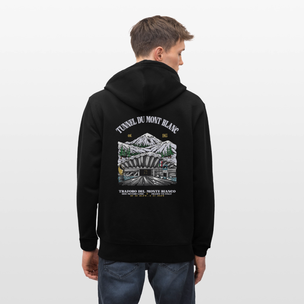 BEYOND MONT BLANC - Zipped Hoodie - black