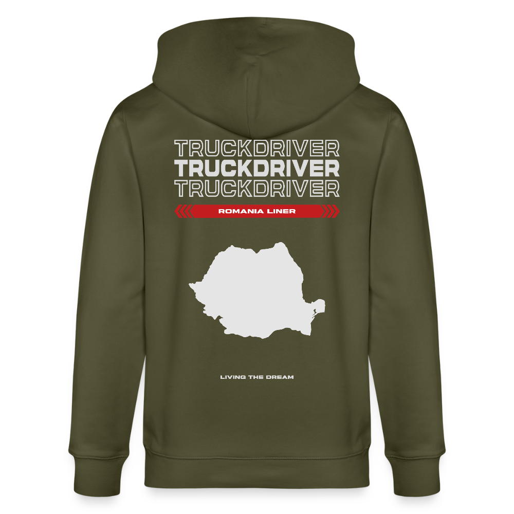 ROMANIA Liner - Zipped Hoodie - khaki