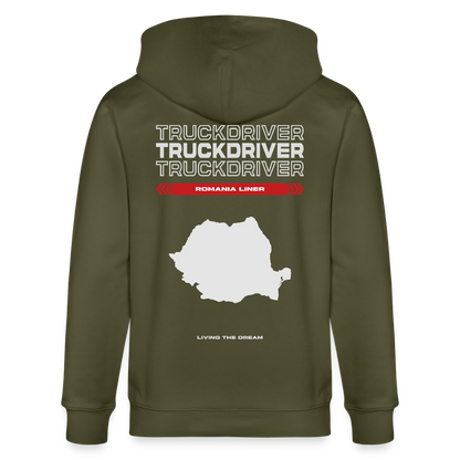 ROMANIA Liner - Zipped Hoodie - khaki