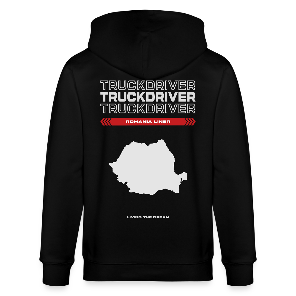 ROMANIA Liner - Zipped Hoodie - black