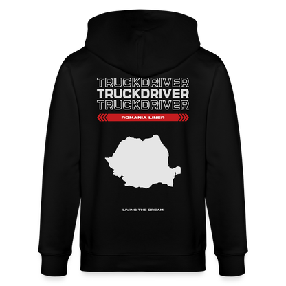 ROMANIA Liner - Zipped Hoodie - black