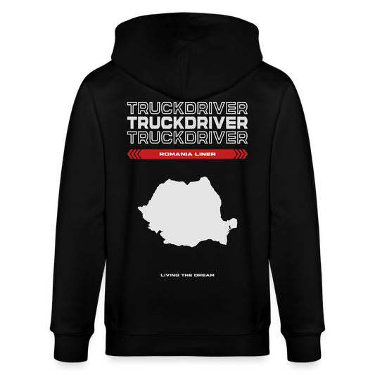 ROMANIA Liner - Zipped Hoodie - black