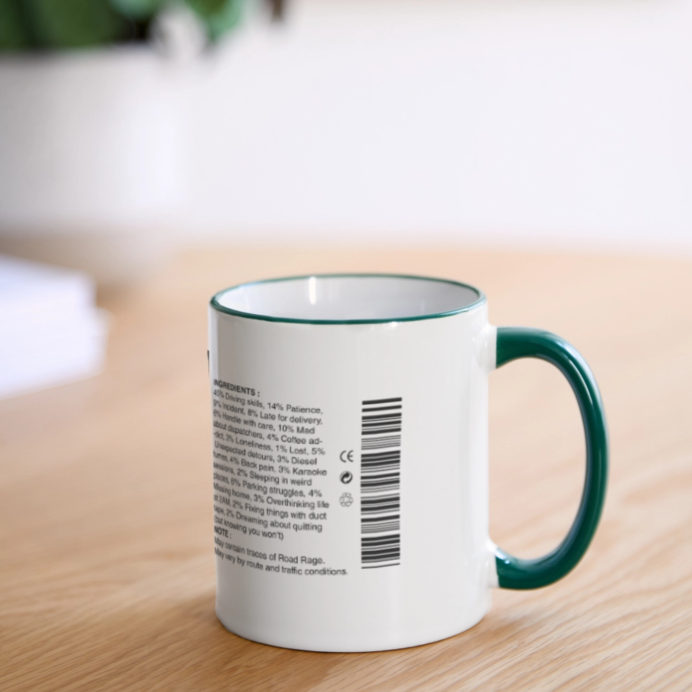 TRUCKER LABEL - Coffee Mug - white/dark green