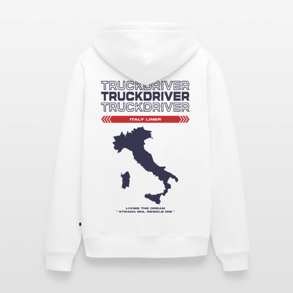 ITALY Liner - Zipped Hoodie (White) - white