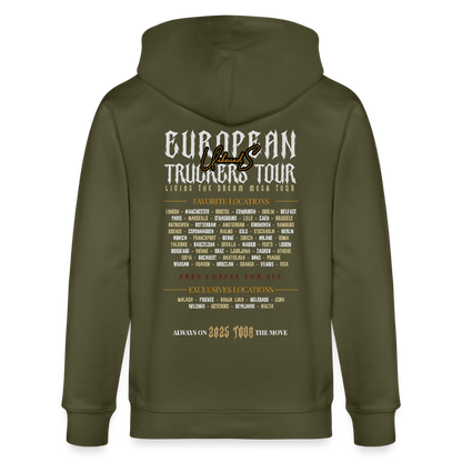 TRUCKER ON TOUR - Zipped Hoodie - khaki