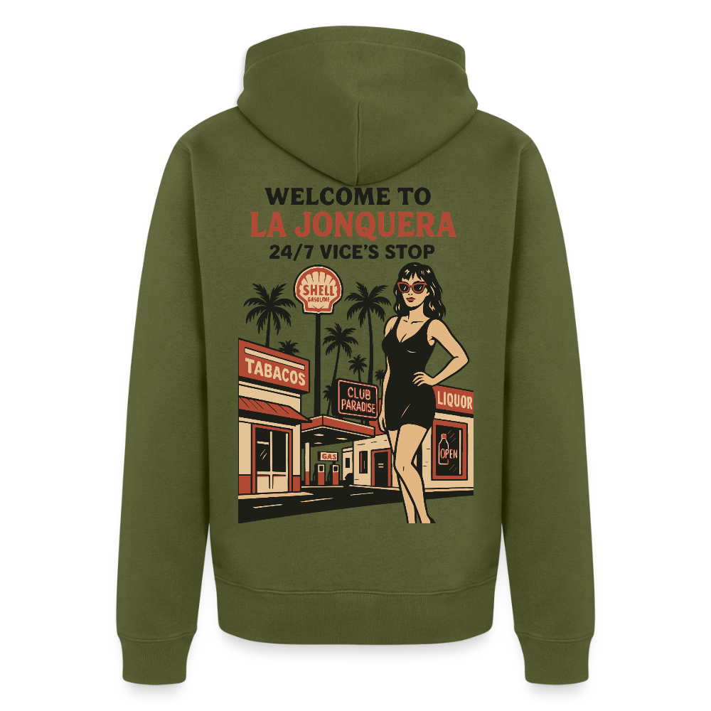 LA JONQUERA - Zipped Hoodie (more colors) - khaki