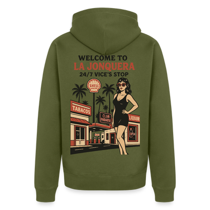 LA JONQUERA - Zipped Hoodie (more colors) - khaki