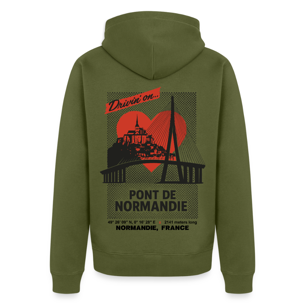 PONT DE NORMANDIE - Zipped Hoodie - khaki