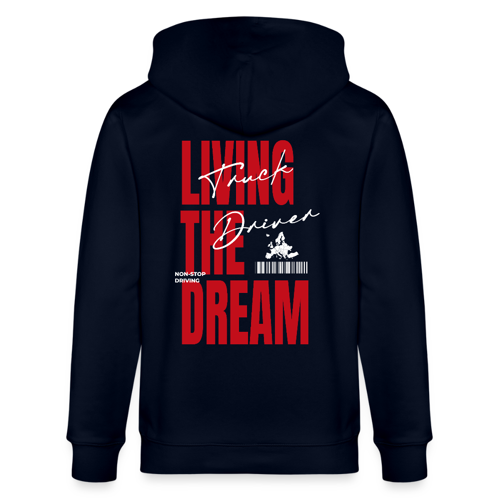 LIVING THE DREAM - Zipped Hoodie - navy
