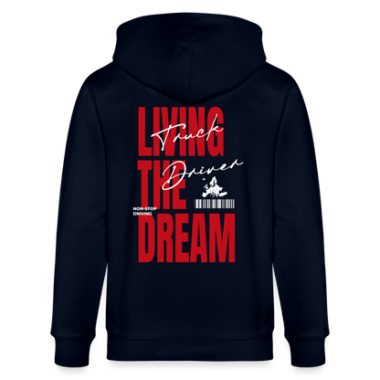 LIVING THE DREAM - Zipped Hoodie - navy