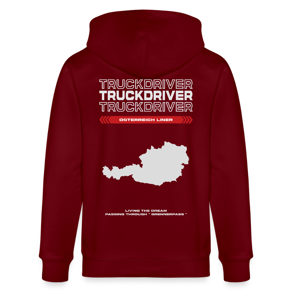 AUSTRIA Liner - Zipped Hoodie - burgundy