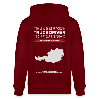 AUSTRIA Liner - Zipped Hoodie - burgundy