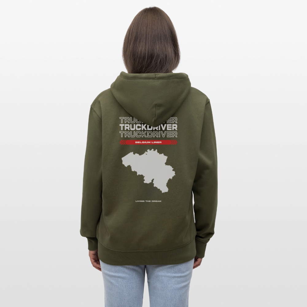 BELGIUM Liner - Zipped Hoodie - khaki