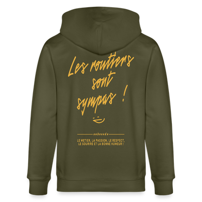 LES ROUTIERS SONT SYMPAS - Zipped Hoodie - khaki