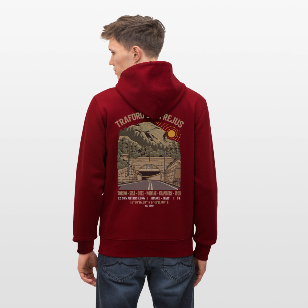 BEYOND FREJUS - Zipped Hoodie - burgundy