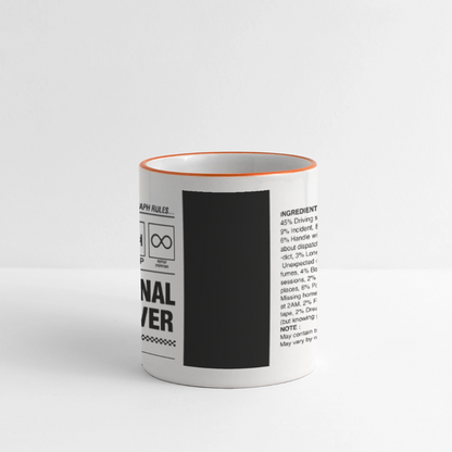 TRUCKER LABEL - Coffee Mug - white/orange
