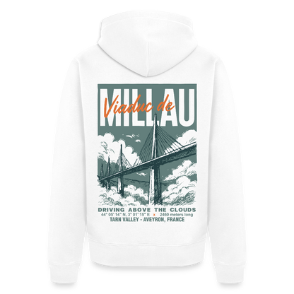 VIADUC DE MILLAU - Zipped Hoodie - white