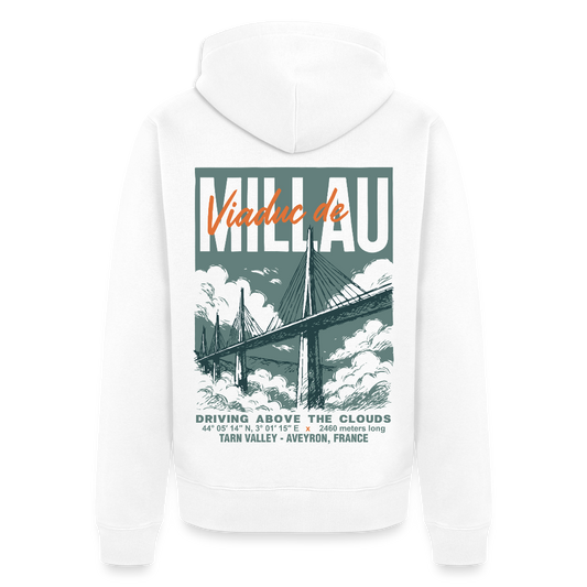 VIADUC DE MILLAU - Zipped Hoodie - white