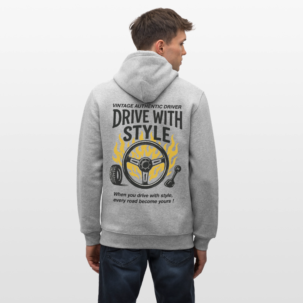 VINTAGE DRIVER - Hoodie - heather grey