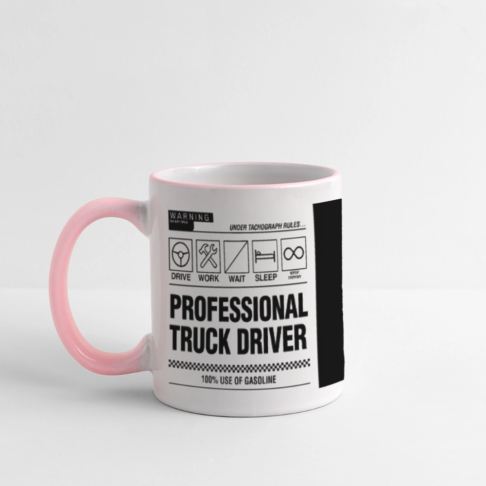 TRUCKER LABEL - Coffee Mug - white/pink