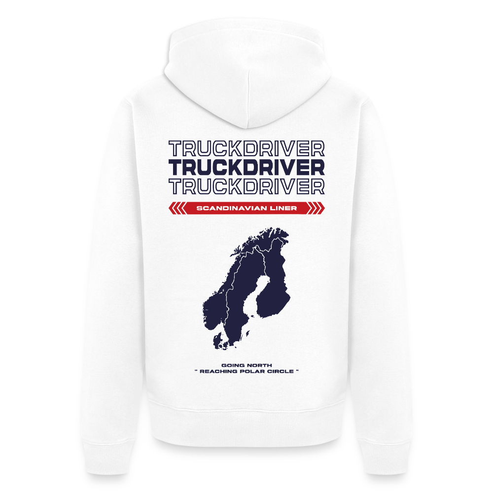 SCANDINAVIAN Liner - Zipped Hoodie (White) - white