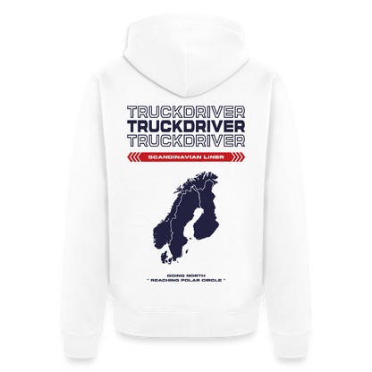 SCANDINAVIAN Liner - Zipped Hoodie (White) - white