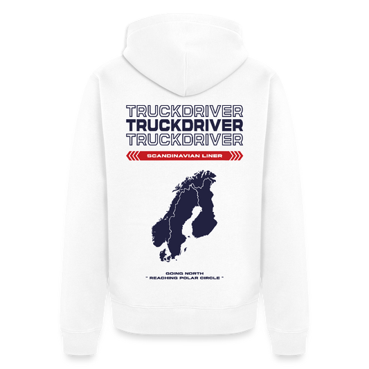 SCANDINAVIAN Liner - Zipped Hoodie (White) - white