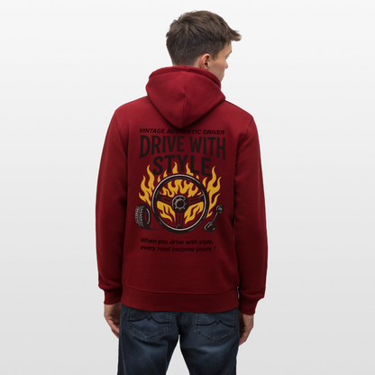 VINTAGE DRIVER - Hoodie - burgundy