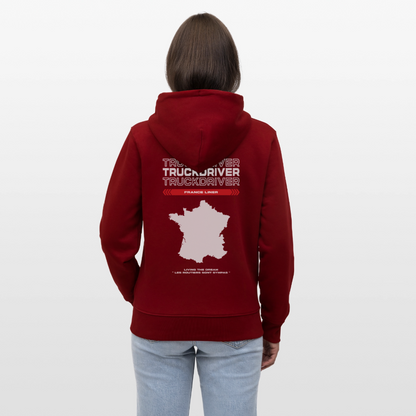 FRANCE Liner - Zipped Hoodie - burgundy