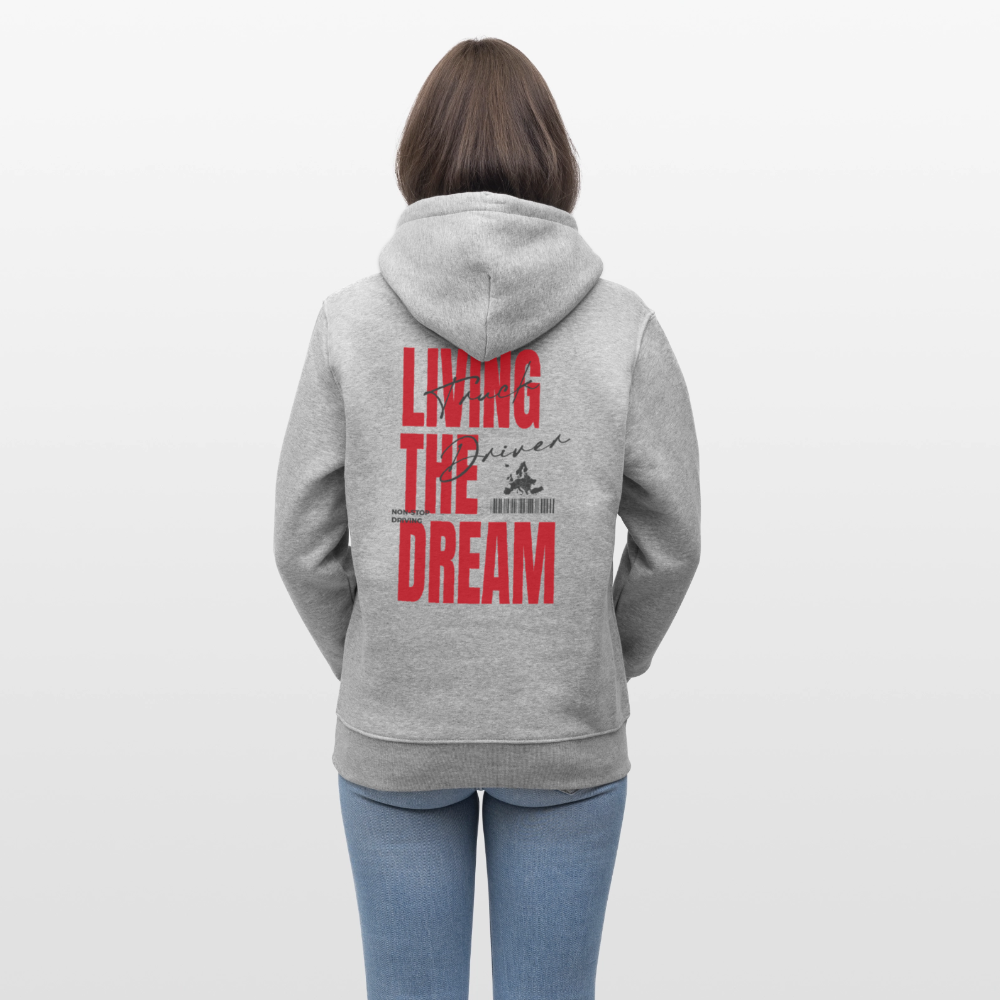 LIVING THE DREAM - Hoodie (more colors) - heather grey